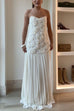 Heididress Spaghetti Strap Floral Applique Patchwork Maxi Dress