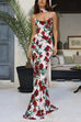 Heididress Spaghetti Strap Open Back Floral Print Maxi Dress