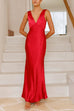 Heididress V Neck Sleeveless Maxi Party Dress