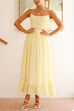 Heididress Frill Trim Tie Bow Swing Maxi Cami Dress