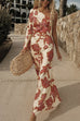 Heididress One Shoulder Long Sleeve Floral Print Maxi Dress