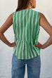 Heididress Crewneck Sleeveless Striped Ruffle Bow Top