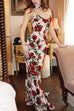 Heididress Spaghetti Strap Open Back Floral Print Maxi Dress