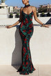 Heididress Spaghetti Strap Open Back Floral Print Maxi Dress