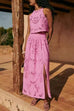 Heididress Lace Hollow Out Slit A-line Maxi Skirt