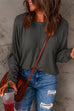 Heididress Crewneck Long Sleeve Loose Solid T-shirt
