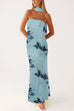 Heididress Strapless Tube Floral Print Bodycon Maxi Dress