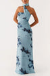 Heididress Strapless Tube Floral Print Bodycon Maxi Dress
