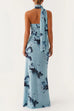 Heididress Strapless Tube Floral Print Bodycon Maxi Dress