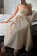 Heididress Tie Shoulder Backless Waisted Swing Maxi Cami Dress