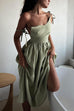 Heididress Tie Shoulder Backless Waisted Swing Maxi Cami Dress