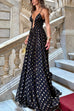 Heididress Cut Out Polka Dot Tiered Swing Maxi Cami Dress