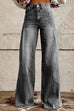 Heididress Distressed Wide Leg Casual Denim Pants
