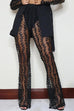 Heididress High Waist Sheer Lace Flared Pants