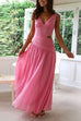 Heididress V Neck Sleeveless Cut Out Swing Maxi Dress