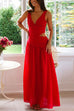 Heididress V Neck Sleeveless Cut Out Swing Maxi Dress