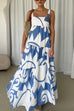 Heididress Backless Ruffle Tiered Printed Maxi Cami Dress