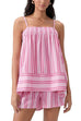 Heididress Striped Square Neck Cami Top and Shorts Lounge Set