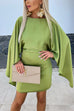 Heididress Open Back Batwing Sleeves Waisted Mini Dress(4 Colors Available!)