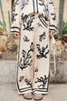 Heididress Wide Leg Reef Print Satin Pants