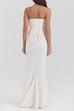 Heididress Embroidered Strapless Corset and Bodycon Maxi Mermaid Skirt Set
