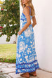 Heididress Ric Rac Trim Pocketed Unique Print Maxi Cami Dress