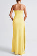 Heididress Strapless Tube Draped Slit Maxi Party Dress