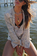 Heididress Collared V Neck Shirt and Side Slit Shorts Vitamin Sea Print Set