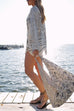Heididress Collared V Neck Shirt and Side Slit Shorts Vitamin Sea Print Set