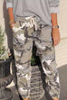 Heididress Elastic Mid Waist Camo Cargo Pants