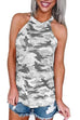 Heididress Halter Sleeveless Camo Loose Tops