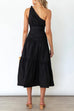 Heididress One Shoulder High Waist Tiered Maxi Dress