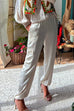 Heididress Solid Satin Cargo Pants with Pockets