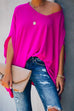 Heididress V Neck Batwing Short Sleeve Oversized T Shirt