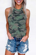 Heididress Halter Sleeveless Camo Loose Tops