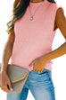 Heididress Mockneck Sleeveless Solid Knit Top