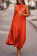 Heididress Solid Sleeveless Pleated A-line Holiday Dress