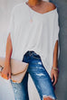 Heididress V Neck Batwing Short Sleeve Oversized T Shirt