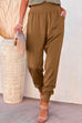 Heididress Solid Side Split Pockets Jogger Pants