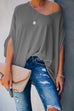 Heididress V Neck Batwing Short Sleeve Oversized T Shirt
