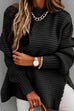 Heididress Mockneck Side Split Chunky Knit Sweater