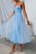 Heididress Open Back Waisted Swing Maxi Cami Tulle Dress