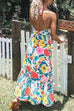 Heididress V Neck Floral Print Maxi Cami Dress
