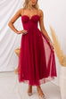 Heididress Open Back Waisted Swing Maxi Cami Tulle Dress
