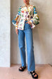 Heididress Balloon Long Sleeve Graffiti Printed Blouse Shirt
