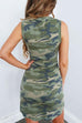 Heididress Knot Waist Sleeveless Camo Dress