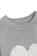 Heididress Color Block Love Heart Knit Sweaters