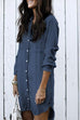 Heididress Stylish Button Down Denim Shirt Dress ( 4 Colors)