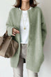 Heididress Crewneck Button Down Solid Outwear