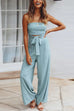 Heididress Off Shoulder Bow Tie Waist Wide Leg Jumpsuit